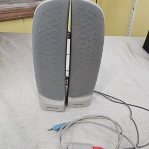 Polk Audio Computer Speakers HP Hewlett Packard Grey Vintage PC Multimedia CN279